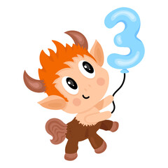 A sagittarius number three, flat sticker