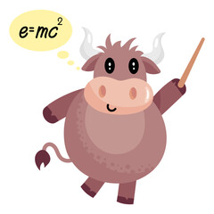 A physics formula flat sticker vector