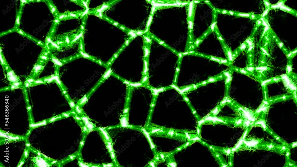 Poster abstract neural networks in motion. design. abstract biological neural networks on black background.