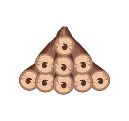firewood stacked icon