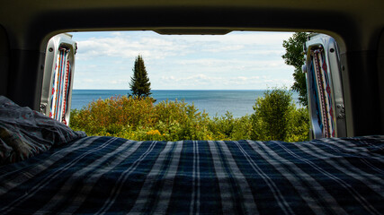 view from the back of the van © Tad