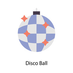 Disco Ball vector Flat  Icons. Simple stock illustration