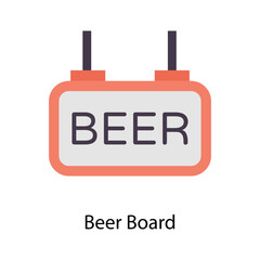 Beer Board vector Flat  Icons. Simple stock illustration