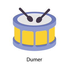 drum vector Flat  Icons. Simple stock illustration