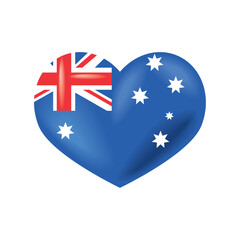 australia flag in a heart
