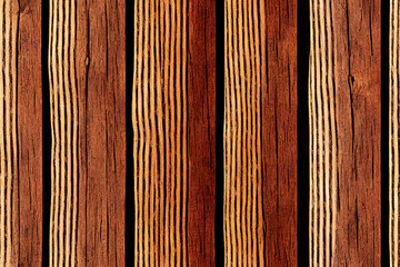 Vertical shot of old wooden planks seamless textile pattern 3d illustrated