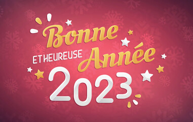 Bonne et heureuse année 2023 - Carte de voeux