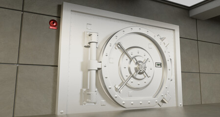 Safe box door vault bank 3D Illustration