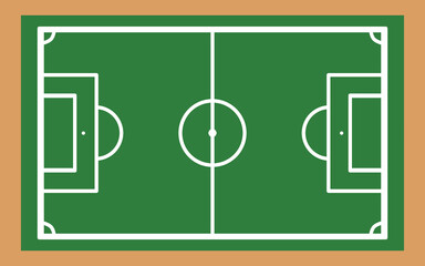 Football field graphic design, perfect for education or examples