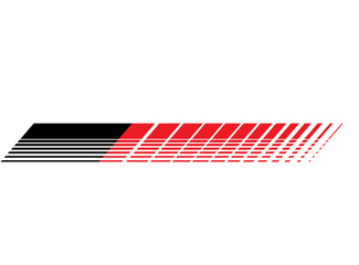 Vector stripe for sports car, moto, boat, sportswear and equipment. Striped pattern. Modern striped vector background