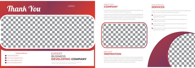 Modern bifold brochure design template for your business