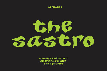 Naklejka premium font alphabet Abstract Fashion. Typography urban fonts for logo, brand