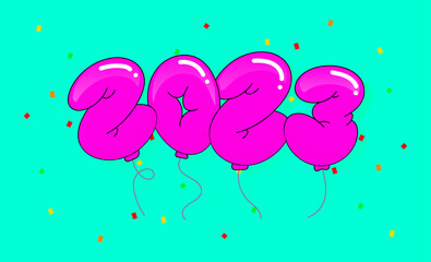 2023 ballon balloons vector