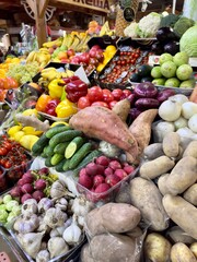fruit and vegetables at the market