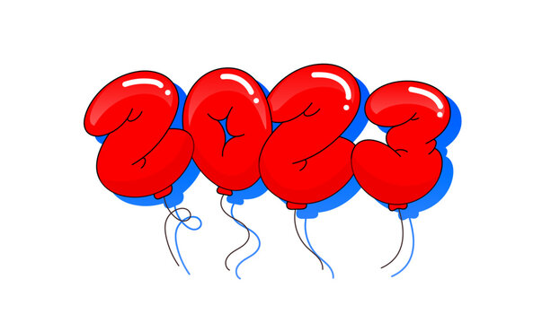2023 ballon balloons vector