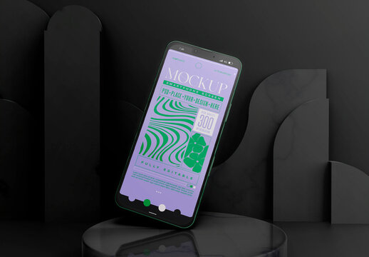 3d Floating Phone Mockup