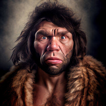 portrait of a neanderthals - generative AI