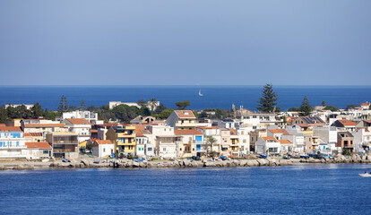 Fototapeta premium City by the Sea. Messina, Sicilia, Italy. Sunny Morning.