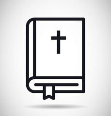 Fototapeta premium Bible scripture line art vector icon