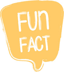 Fun Fact on doodle speech bubble