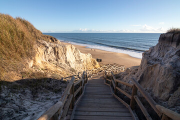 One of the most beautiful beaches in Spain, called (Cuesta Maneli, Huelva) in Spain.  Surrounded by...