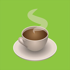 Coffee Cup Icon. Cartoon of Sickle Vector
