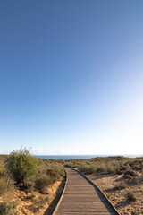 One of the most beautiful beaches in Spain, called (Cuesta Maneli, Huelva) in Spain.  Surrounded by...