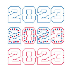 Happy New Year, 2023 vector text effect, happy new year 2023. 2023 Vector Text
