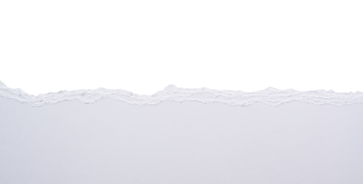 Papel rasgado blanco sobre fondo blanco, recurso gráfico