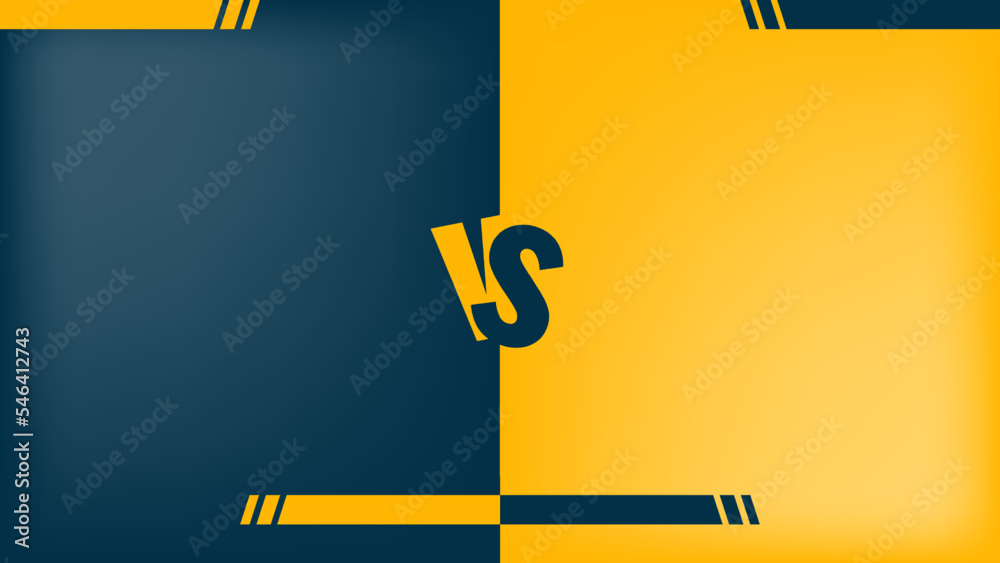 Poster versus vector background for battle or competition concept template