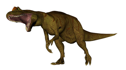 Allosaurus dinosaur roaring - 3D render