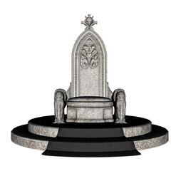 Antique throne - 3D render - 546414130