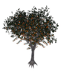 Apricot tree - 3D render - 546414138