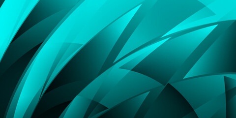 Fototapeta premium Modern Green Turquoise geometrical abstract background for Presentation Design Template. Suit for corporate, business, wedding, and beauty contest.