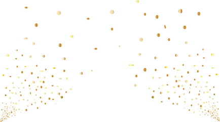 congratulatory background with gold confetti on both sides. Vector illustration - obrazy, fototapety, plakaty