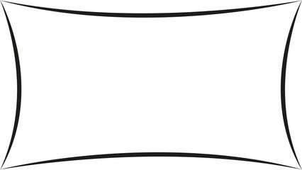 Borda preta simples curvada para slide 