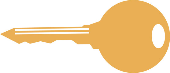 Gold simple key vector