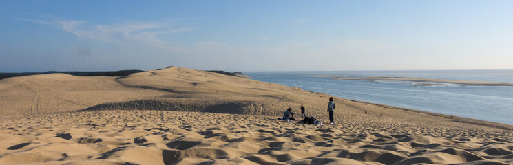 Fototapeta na wymiar panorama à la dune du pilât 