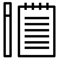 Article Note Pen Stationery Writer Icon