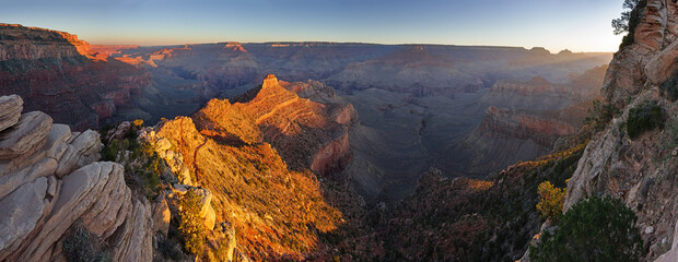 Ooh Ahh Point Early Morning Panorama In the Grand Canyon