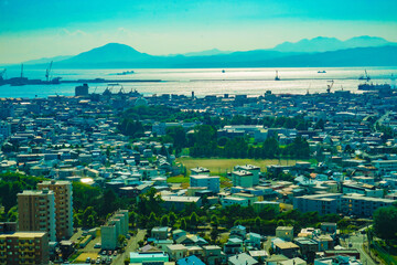 Obraz premium 五稜郭タワーから見える函館の街