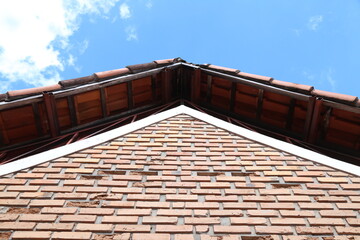 the roof of the house