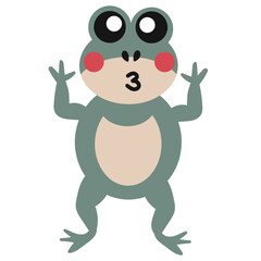 Frog Hand Drawn Childish element