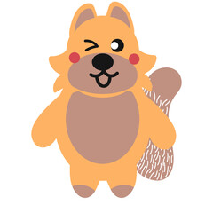 Fototapeta premium Fox Hand Drawn Childish element