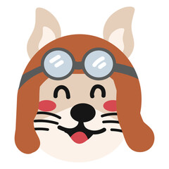 Head Dog Hand Drawn Childish Element