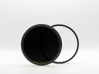 Set of screw-on photographic glass filters for UV protection and reflections and variable ND,...