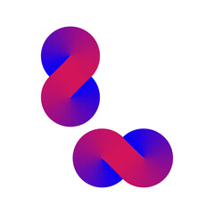 Infinity sign purple. Business concept. Vector illustration. stock image.