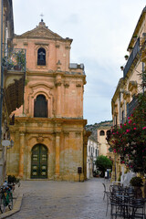 Obraz premium church san michele arcangelo in baroque style scicli sicily italy