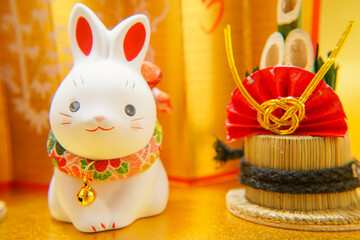 うさぎ年のお正月素材（卯年年賀状）