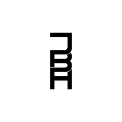 jbh letter initial monogram logo design